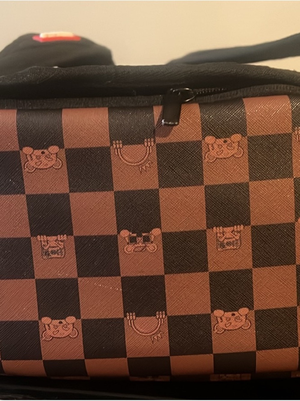 Brown Check Shark-Mouth Sprayground Backpack - Picture 6 of 7